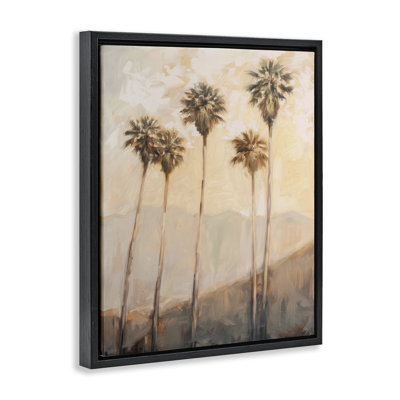  "SoCal Sunny Palm Trees Floater", art mural par Petal Prints Design