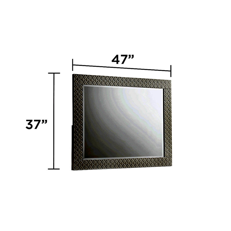 Miroir de style moderne en bois blanc Blanca