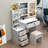 Vanity Desk with Sliding Mirror and Lights