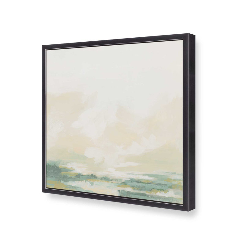 Cloud-Kissed Landscape I Canvas Print in a  Frame, 13.75'' H x 13.75'' W, Weathered Zinc Open Corner Framed
