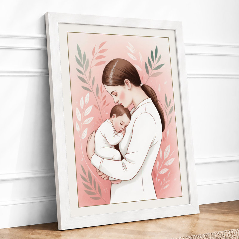Nurture and Care Modern - Framed Print, A4 - 29.7 x 21.0 cm, White