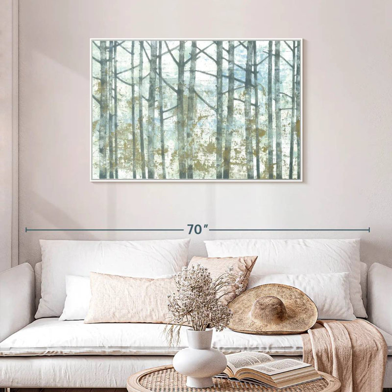 Brise de forêt, Cadre flottant blanc, 43 po x 29 po