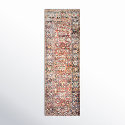 Portman Spice Orange Blue Oriental Rug