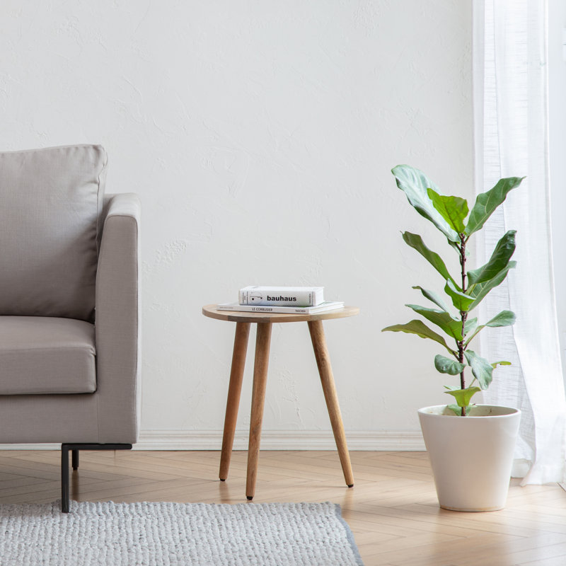 Gennoveva Solid Wood Side Table, Natural