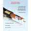 Câble XLR 25 pi, paquet de 6, câbles de microphone mâle à femelle symétriques et symétriques, fils de haut-parleur de micro XLR à 3 broches plaqués or, pour éclairage de scène, micros, amplificateur, mélangeur, systèmes de haut-parleurs