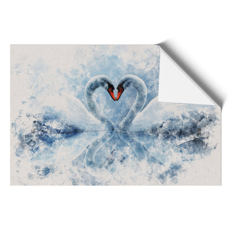 White Swan Vol.3 Watercolour - Unframed Graphic Art, 21cm H x 30cm W x 0.1cm D