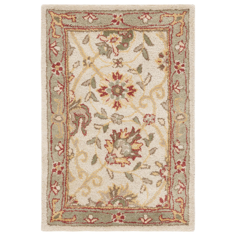 Tapis oriental en laine touffeté à la main Dunbar, Rectangle 2 pi x 3 pi