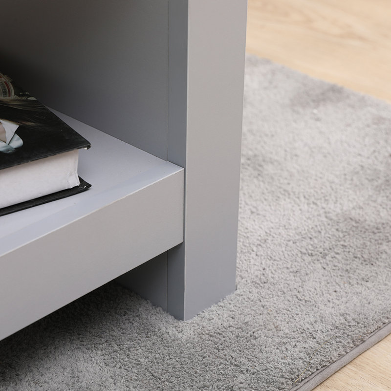 Gratian Sled Coffee Table with Storage, Grey
