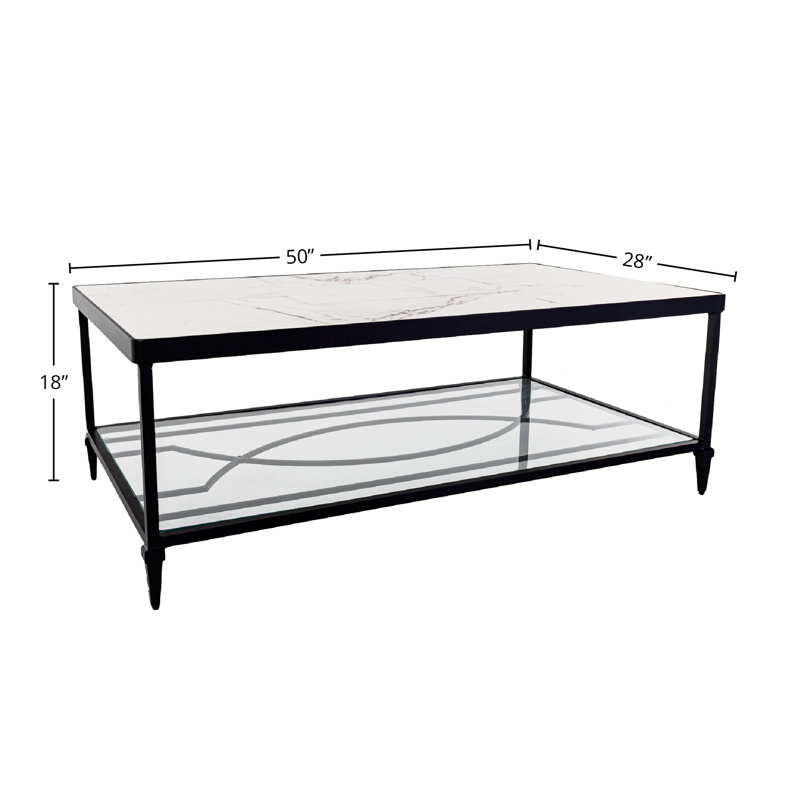 Kensington Outdoor Rectangle Coffee Table, Venice Beach, Carbon Black