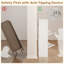 Armoire de rangement pour chaussures en rotin avec 2 tiroirs rabattables-1332160122