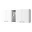 Winslow 150"  Wall Cabinet, Four Doors, Two Divisions, Two Shelves