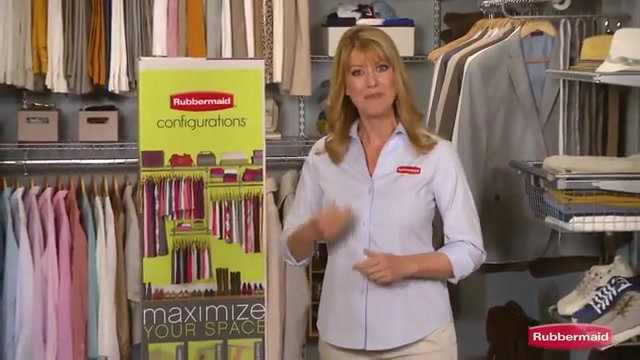 Rubbermaid Silver Adjustable Closet Shelving Kit with Hang Rod