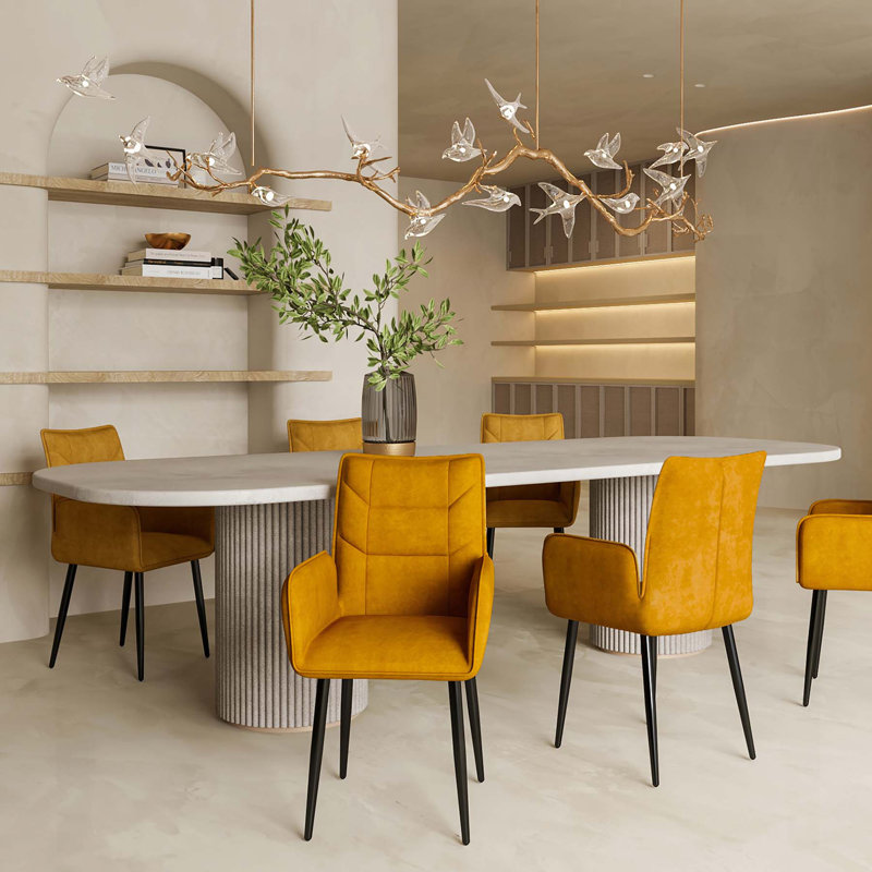 Chaises de salle à manger, Jaune