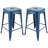 Almodovar 24" 24 Inch Metal Bar Stools, Backless Counter Height Barstools, Stackable Stools with Square-18608718