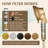 7-Spray Handheld Shower Head with One-Button Detachable Shower Head and Built-in Filter Brushed Gold-124477915