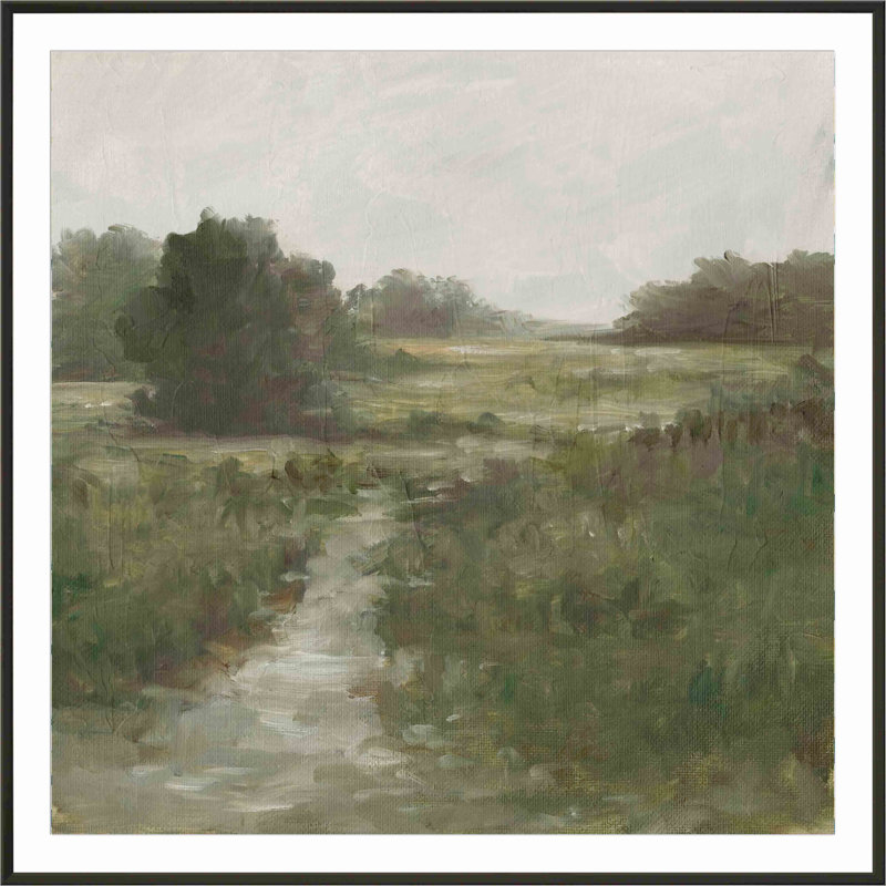 Tranquil Fen I by Ethan Harper, Black, 40.09" H x 40.09" W x 1.1" D