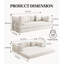 Canapé modulaire, canapé convertible Pudding Block, canapé-lit sur pied avec accoudoirs et canapé-lit confortable, canapé à compression pour le salon et la chambre à coucher-121068834