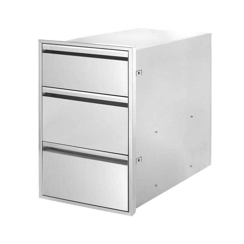 L 17 po x P 21 po x H 30 po, tiroir de cuisine pour barbecue pour îlot de barbecue et cuisine extérieure