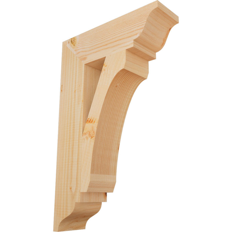 Support en bois rustique traditionnel BKTLEC01, Douglas (lisse), H 22 po x l 3,5 po x P 14 po