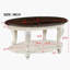 Table basse de 42 po en bois fleuri, table basse en bois massif à 2 niveaux-724262639