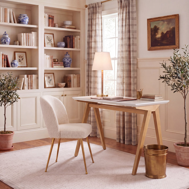 Bureau Jerry, Chêne / Blanc
