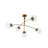 Modern 5-Light Glass Globe Dimmable Chandelier-1085523593
