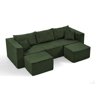 Compact modular sectional,Compressed Corduroy Sofa with Modern Minimalist Style, Ultra-Comfy Compression Modular Sofa with Space-Saving Efficient Design