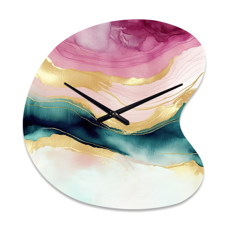 «Abstract Geode», horloge murale asymétrique moderne, Petit