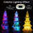8" Yellow Glass Christmas Tree Table Light – Battery Operated Holiday Decoration For Mantel, Shelf, Window Or Office Festive Display