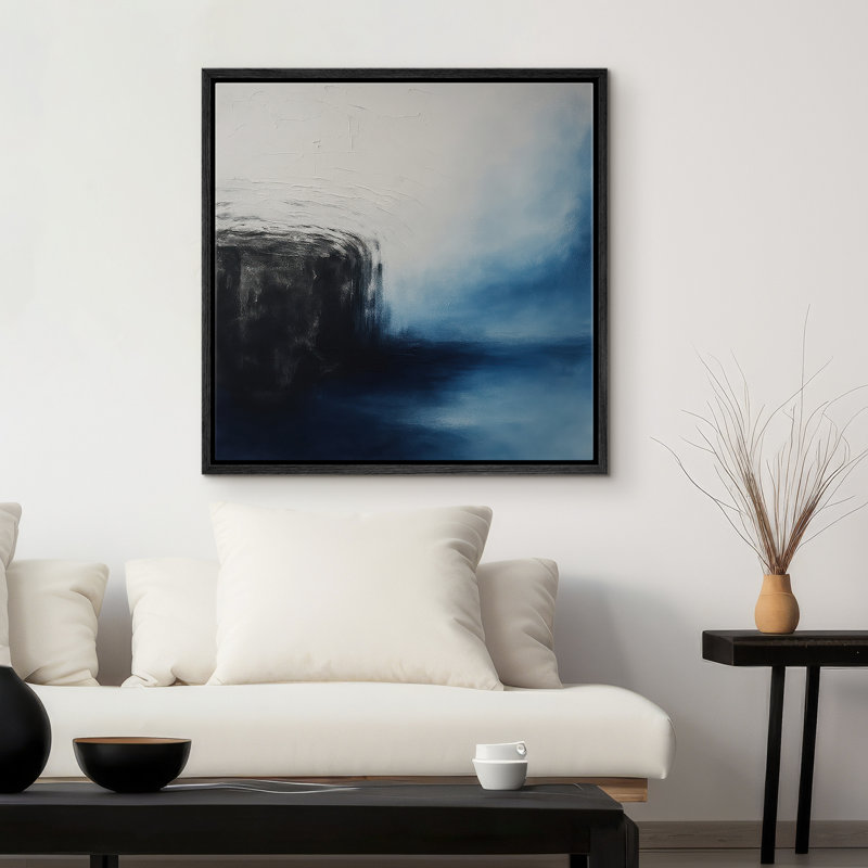 Reproduction d'art encadrée sur toile pour un décor moderne, Noir, H 16 po x l 16 po