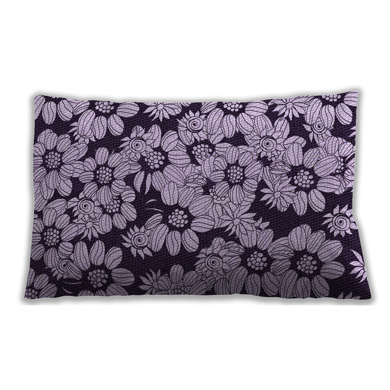 Coussin floral, Synthétique, Mauve