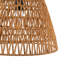 1-Light 3-Pack Modern Brown Woven Rattan Pendant Lights, Adjustable Hanging Fixtures