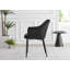 Calley Velvet Bucket Tub Chairs with Tapered Metal Legs and Vertical Stitching-63645334-63645333