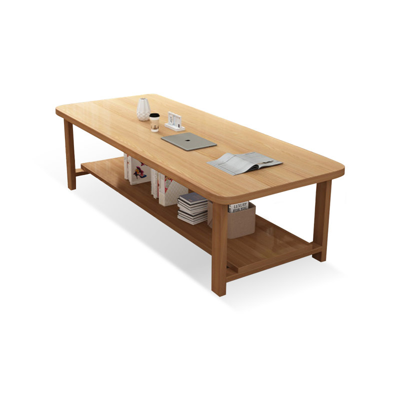 Table de salle à manger rectangulaire en bois massif, Burlywood, H 29,53 po x L 78,74 po x l 31,5 po