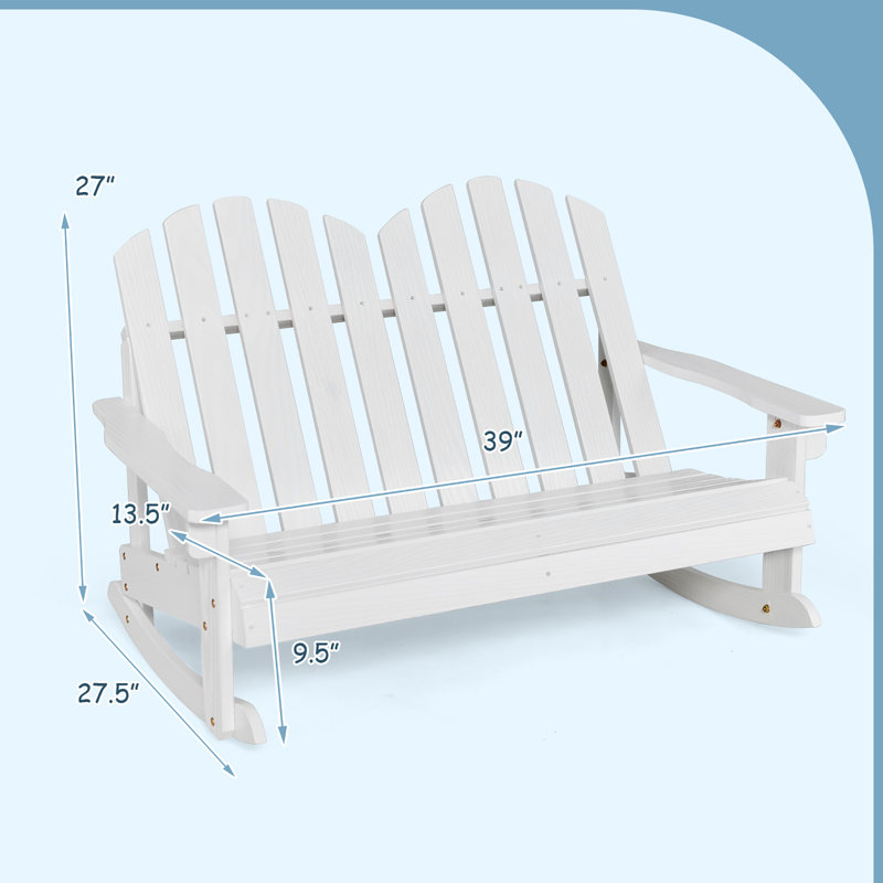 Tabris Outdoor Adirondack Chair, White