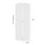Porte pliante moderne à panneau plat de 36 po x 80 po, âme pleine, en vinyle blanc fini, avec ensemble de quincaillerie-134800615-134800633