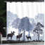 Rideau de douche simple orignal forest design abstract wild north american Archuleta-1103414462