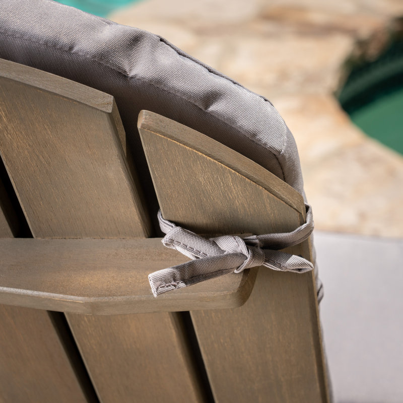 Laffey Acacia Foldable Outdoor Adirondack Set, Gray