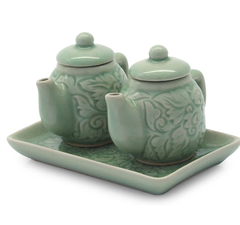 Ceramic Oil & Vinegar Cruet Set