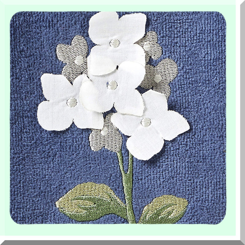 Blue Blossom Farmhouse Hydrangea Hand Towels - 2 Pack, 16x25