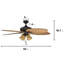 Ventilateur de plafond tropical 52 "Palm Valley-1219057424
