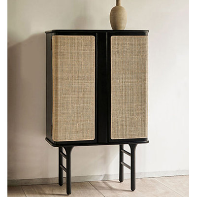 Armoire de rangement en bois massif de style japonais