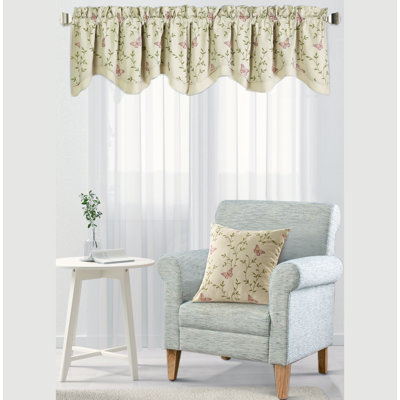 Jasper Floral Ruffled Window Valance
