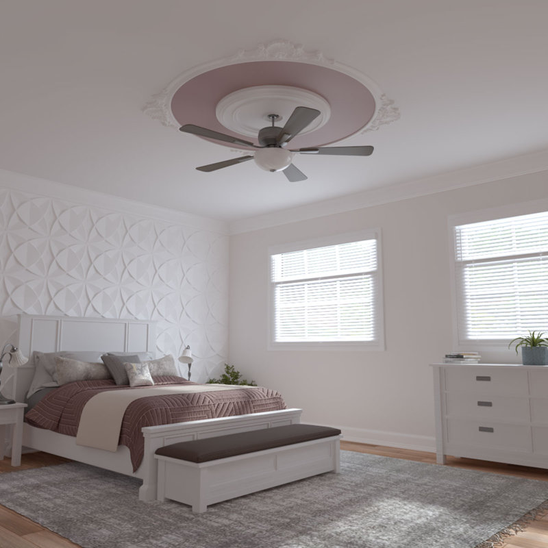 Ensemble d'anneaux de plafond coquille, H 77,625 po x l 77,625 po, Simple (1/4 d'un cercle complet)