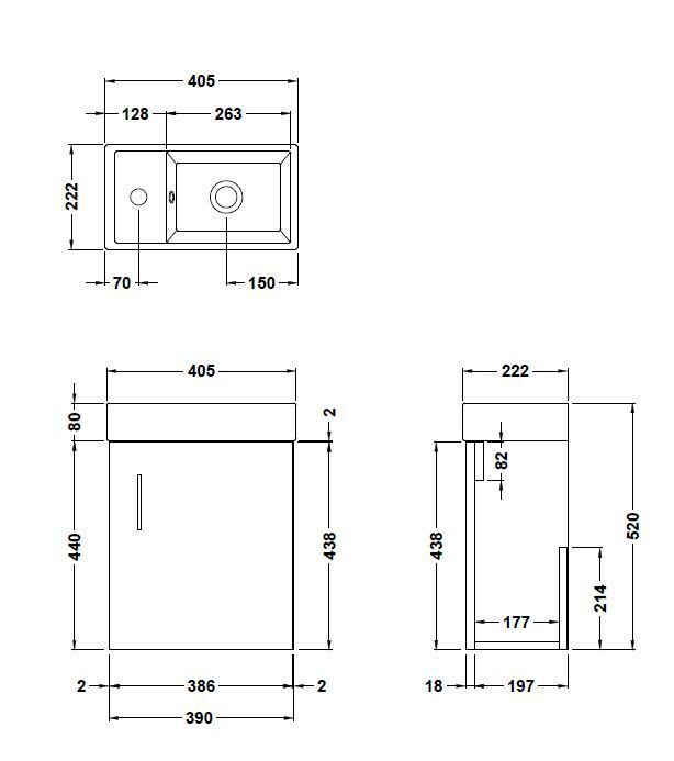Vault 400 mm Bathroom Vanity