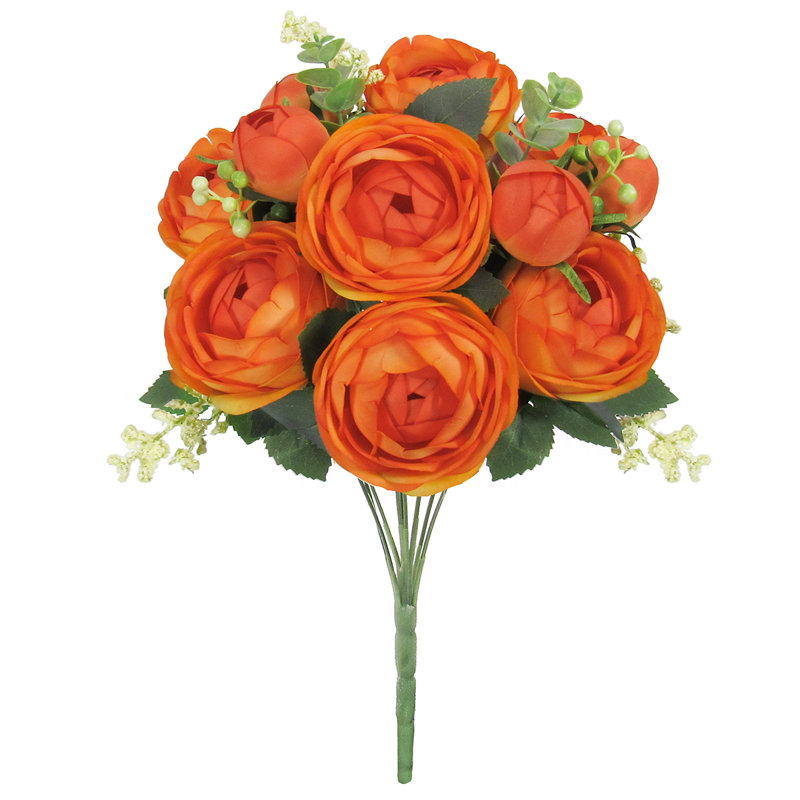 Buisson de renoncule classique, Orange