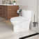 Grosofi 1.1/1.6 GPF Dual Flush Compact Elongated One-Piece Toilet in White for Space Saving (Seat Included)