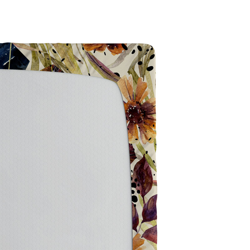 Drap-housse Ambesonne, Drap-housse de taille très grand, Vert pistache, coquille d'œuf / floral