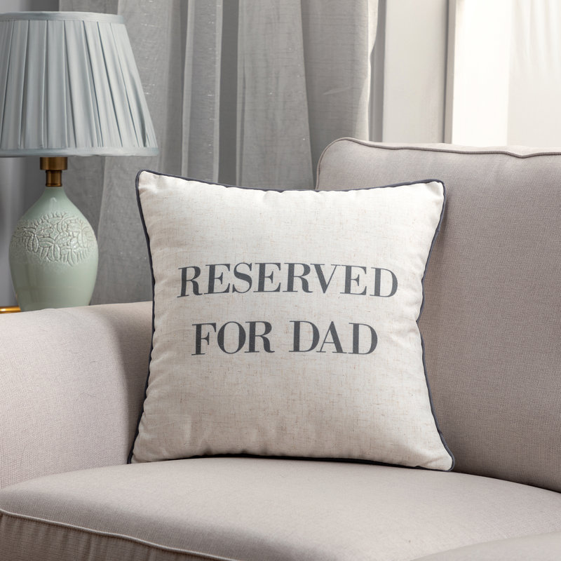 You And Me Cotton Reversible Throw Pillow, Feather, Family 1