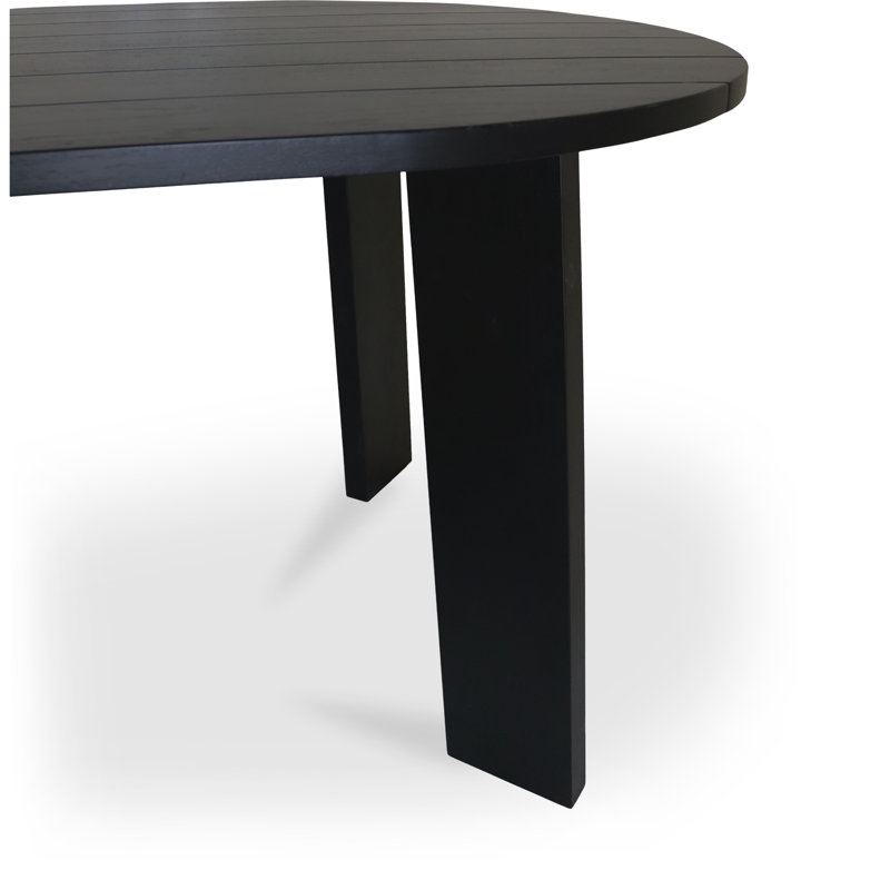 Delta Oval Outdoor Dining Table Natural, Black